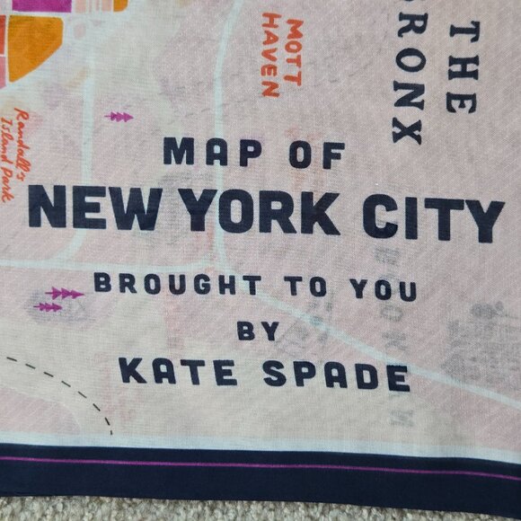 NWOT kate spade Map of Manhattan Scarf - Picture 7 of 12
